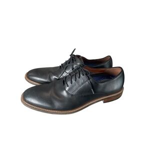 Vince Camuto Lawsen Black Leather Oxford Dress Shoes Mens 12M VY-LAWSEN